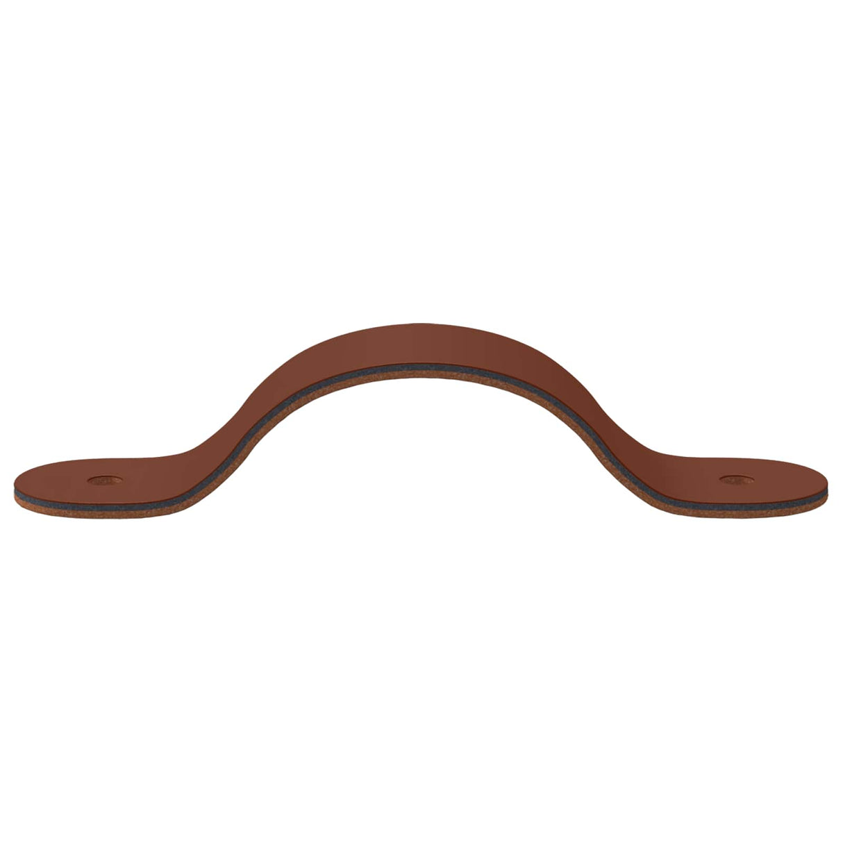 vidaXL Cabinet Handles 2 pcs Brown 140 x 25 x 2.3 mm PU