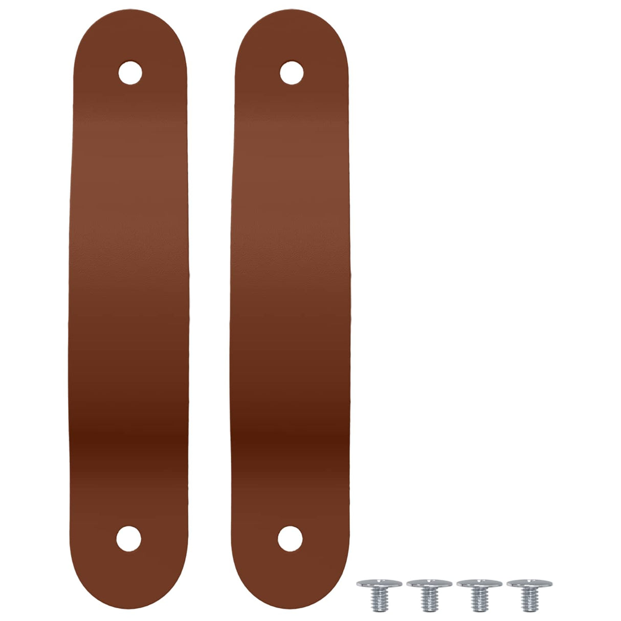 vidaXL Cabinet Handles 2 pcs Brown 140 x 25 x 2.3 mm PU