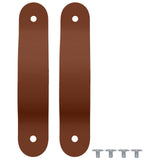 vidaXL Cabinet Handles 2 pcs Brown 140 x 25 x 2.3 mm PU