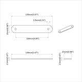 vidaXL Cabinet Handles 2 pcs Brown 140 x 25 x 2.3 mm PU