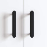 vidaXL Kast Handvat 2 pcs Zwart 121 x 16,6 x 28,3 mm IJzer