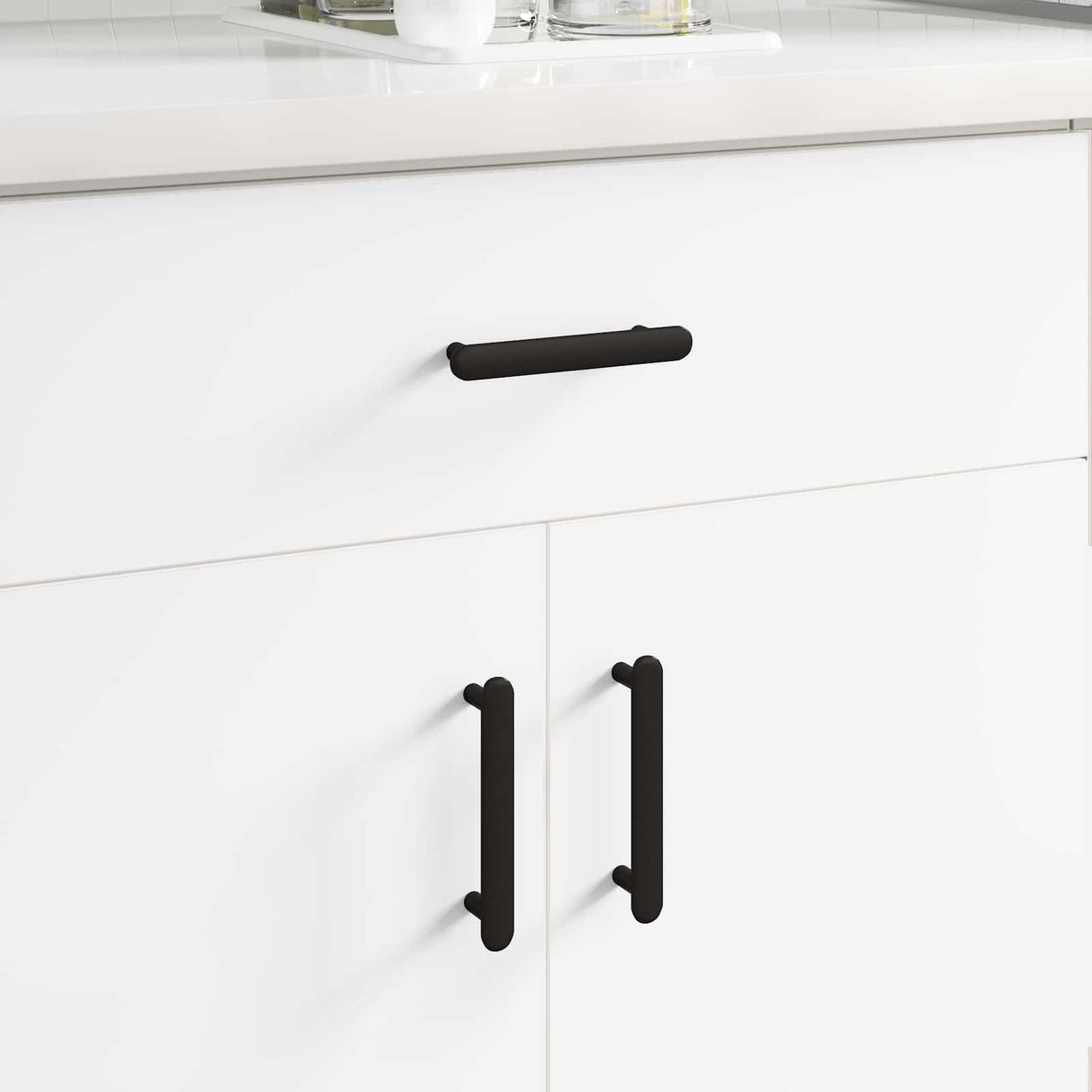 vidaXL Kast Handvat 2 pcs Zwart 121 x 16,6 x 28,3 mm IJzer