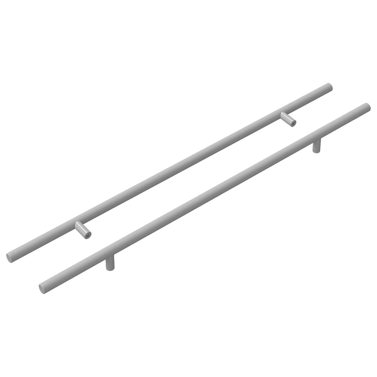 vidaXL Handvat 2 pcs Zilver 500 mm Staal