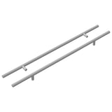 vidaXL Handvat 2 pcs Zilver 500 mm Staal