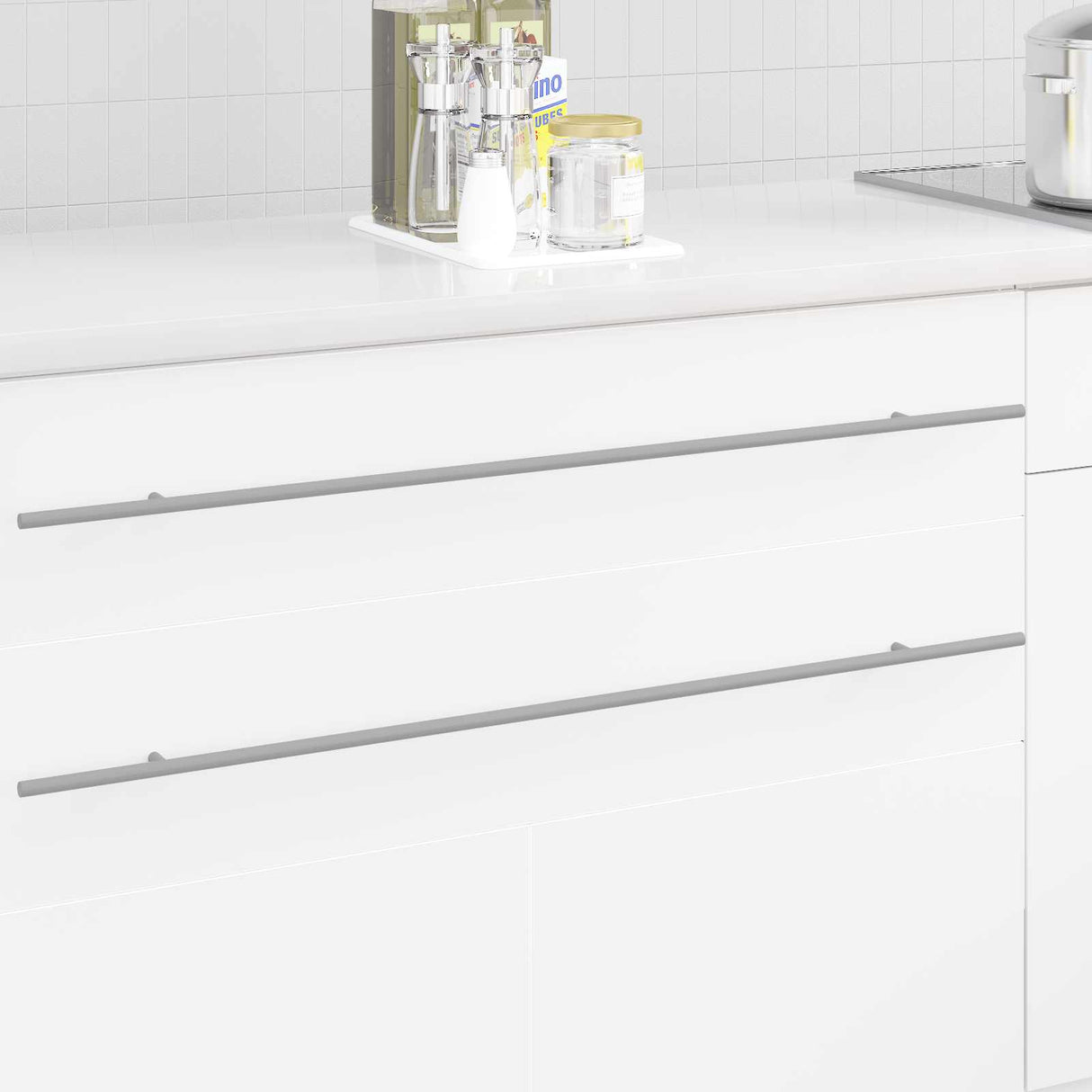 vidaXL Cabinet Handle 2 pcs Silver 900 mm Stainless steel