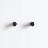 vidaXL Cabinet Knob 2 pcs Black 18 x 23 mm Iron