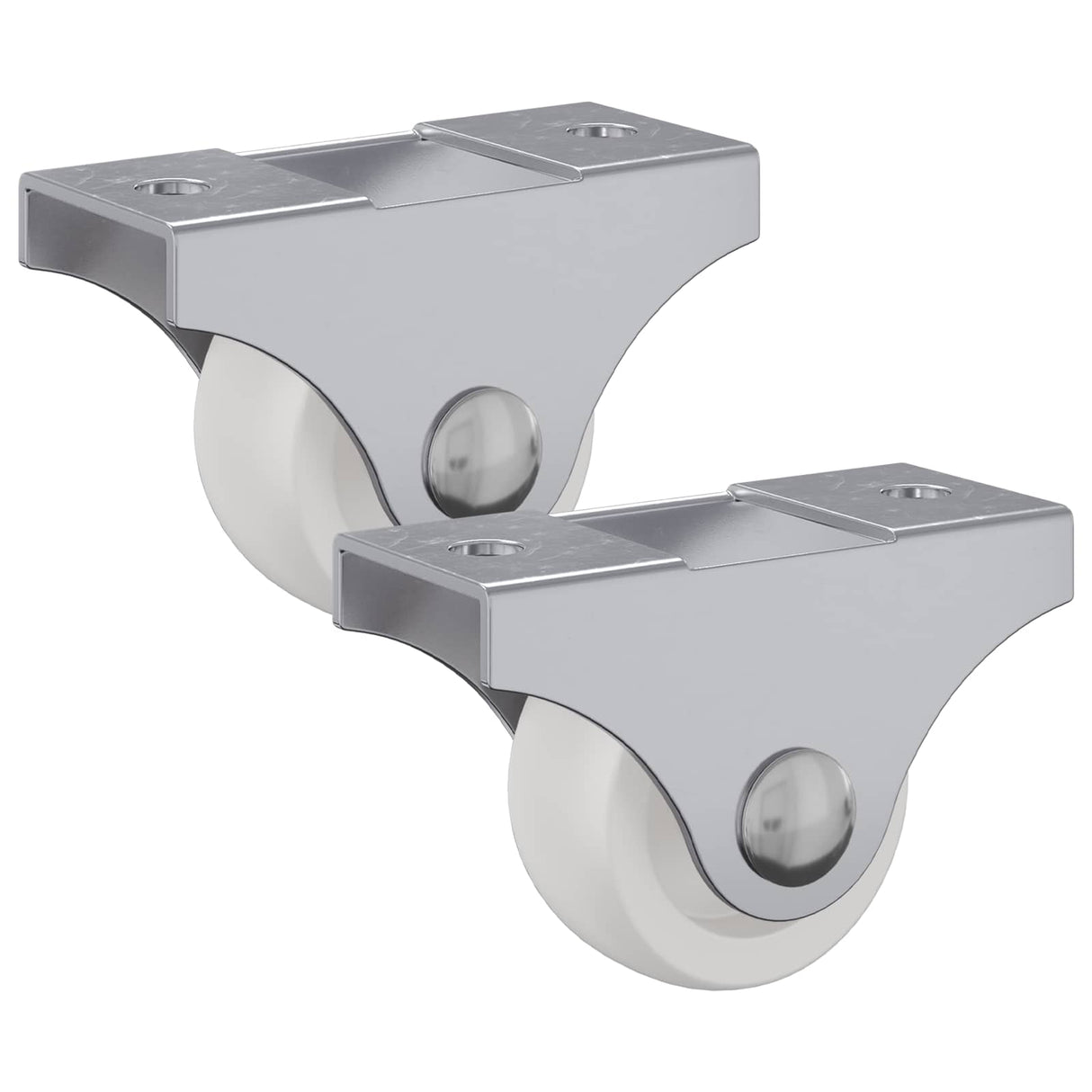 vidaXL Caster 2 pcs Wit 42 x 11,5 x 29 mm IJzer