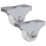 vidaXL Caster 2 pcs Wit 42 x 11,5 x 29 mm IJzer