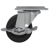 vidaXL Caster 2 pcs Zwart en zilver 50,7 x 50,7 x 24,4 mm Ijs en nylon