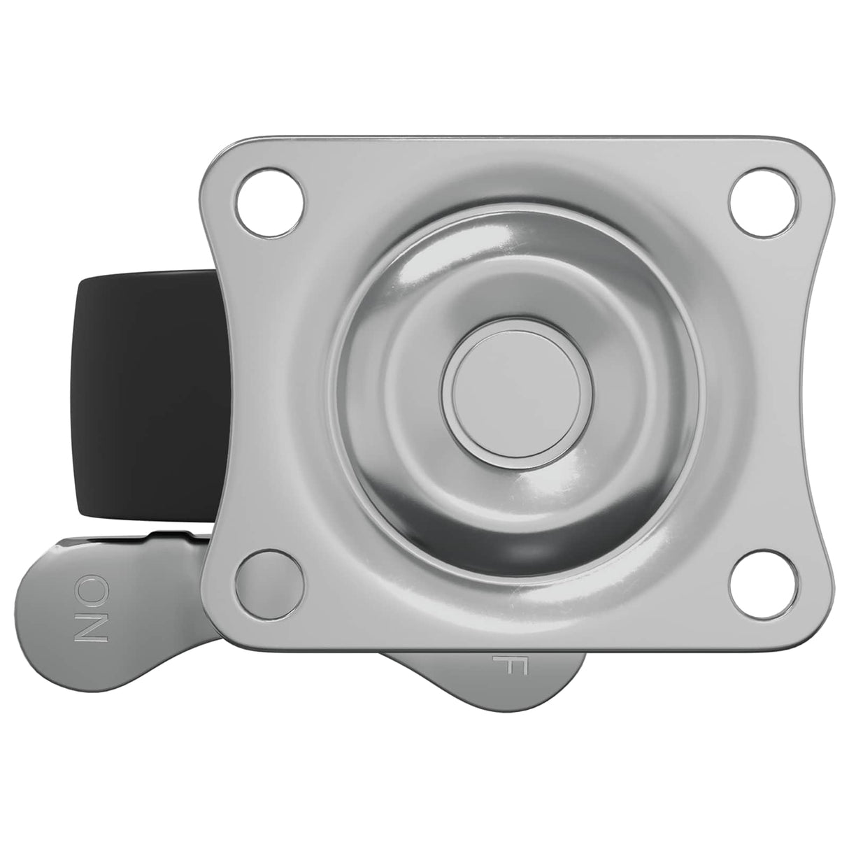 vidaXL Caster 2 pcs Zwart en zilver 50,7 x 50,7 x 24,4 mm Ijs en nylon