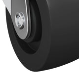 vidaXL Caster 2 pcs Zwart en zilver 50,7 x 50,7 x 24,4 mm Ijs en nylon