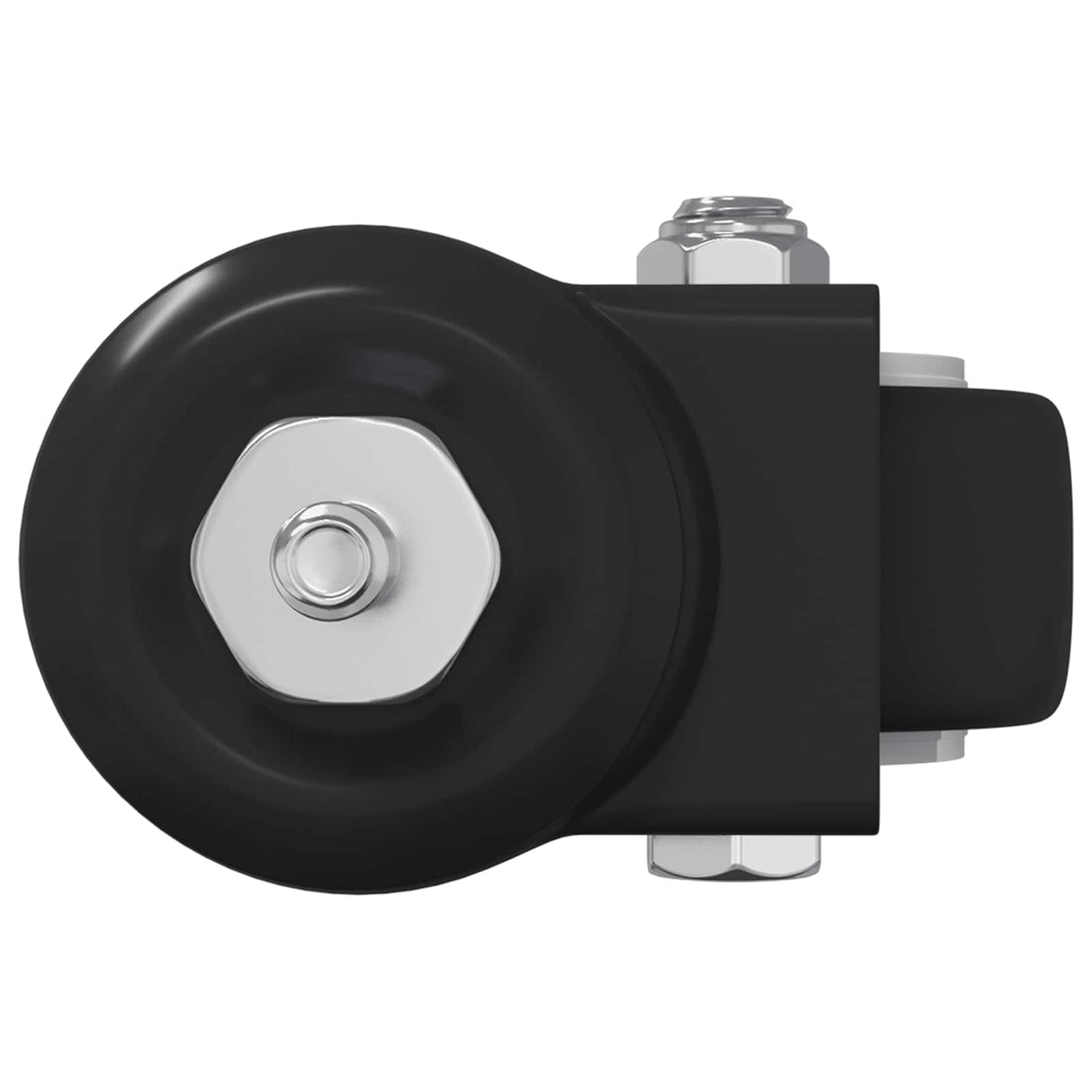 vidaXL Zwenkwiel 2 pcs Zwart 40,4 x 40,4 x 19,7 mm Ijs en nylon