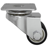 vidaXL Caster 2 pcs Zilver 44,1 x 44,1 x 1,95 mm Nylon