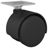 vidaXL Zwenkwiel 2 pcs Zwart 39,5 x 39,5 x 37,8 mm Ijzer en PP