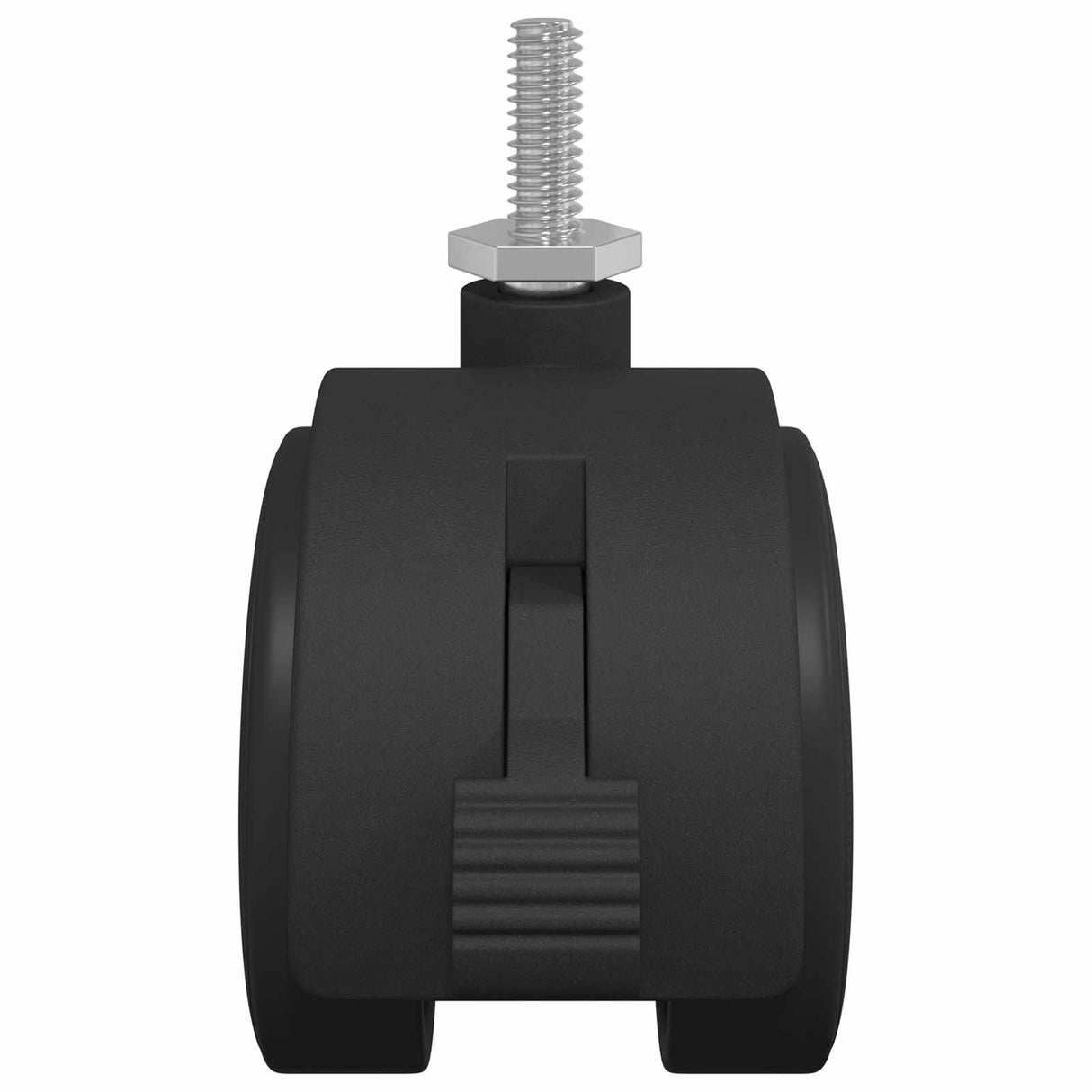 vidaXL Caster 2 pcs Zwart en Zilver 40,1 x 40,1 x 37,8 mm Ijzer en PP