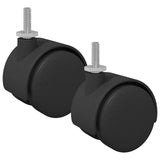 vidaXL Wielen 2 pcs Zwart 40,1 x 37,8 mm PP en IJzer