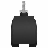 vidaXL Wielen 2 pcs Zwart 40,1 x 37,8 mm PP en IJzer
