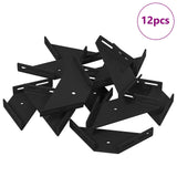 vidaXL Hoekbeugel 2 pcs Zwart 138,5 x 50,5 x 16 mm IJzer
