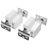 vidaXL Kast ophangbeugel 2 pcs Wit 70 x 48 x 19 mm Ijzer en Plastic