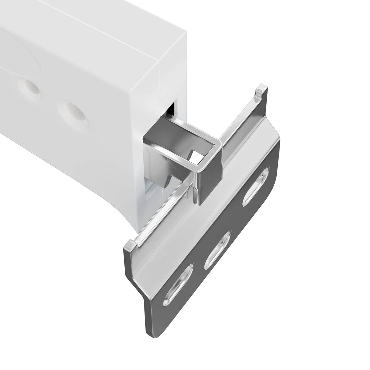 vidaXL Kast ophangbeugel 2 pcs Wit 70 x 48 x 19 mm Ijzer en Plastic
