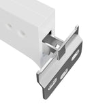 vidaXL Kast ophangbeugel 2 pcs Wit 70 x 48 x 19 mm Ijzer en Plastic
