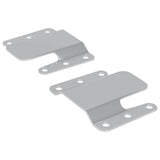 vidaXL Flush Mount Beugel 2 pcs Zilver 75 x 66 x 1,4 mm Staal