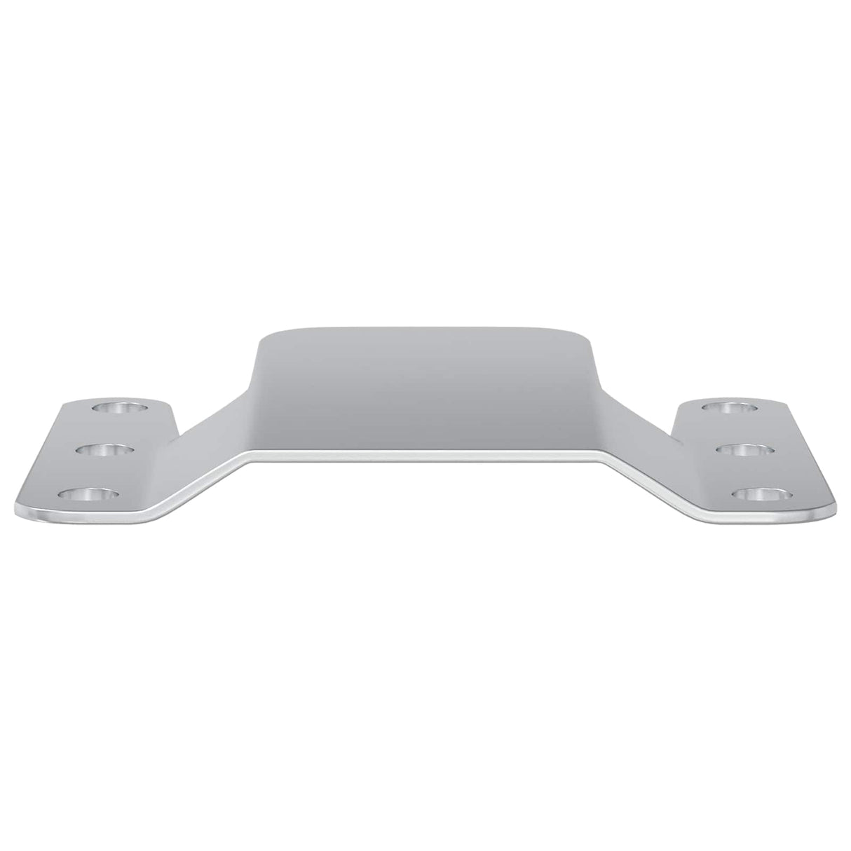vidaXL Flush Mount Beugel 2 pcs Zilver 75 x 66 x 1,4 mm Staal