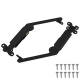 vidaXL Deksel ondersteuningsscharnier 2 pcs Zwart 192 x 32 x 50 mm