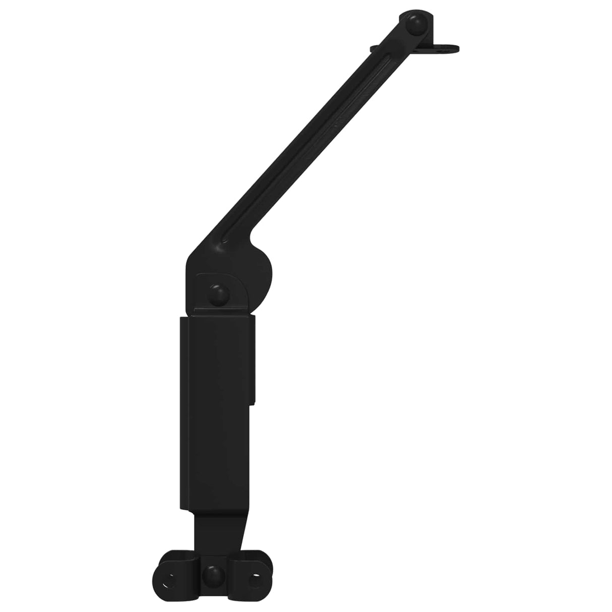 vidaXL Deksel ondersteuningsscharnier 2 pcs Zwart 192 x 32 x 50 mm