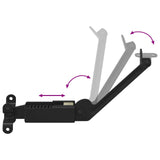 vidaXL Deksel ondersteuningsscharnier 2 pcs Zwart 192 x 32 x 50 mm