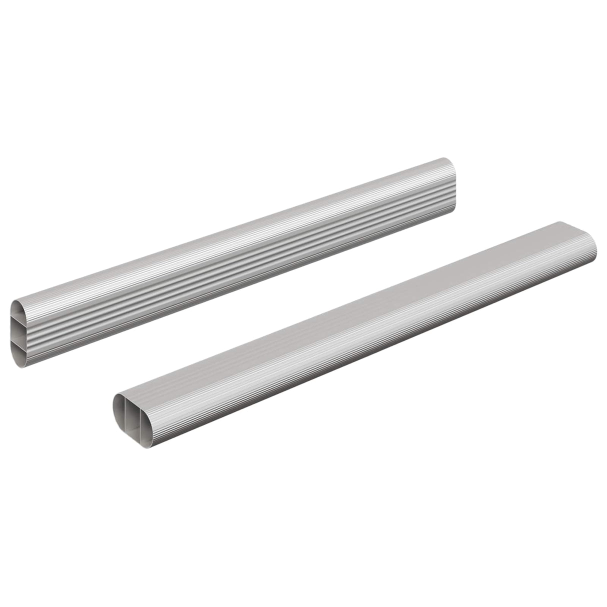 vidaXL Kaststang 2 pcs Zilver 264 x 15 x 29 mm Aluminiumlegering