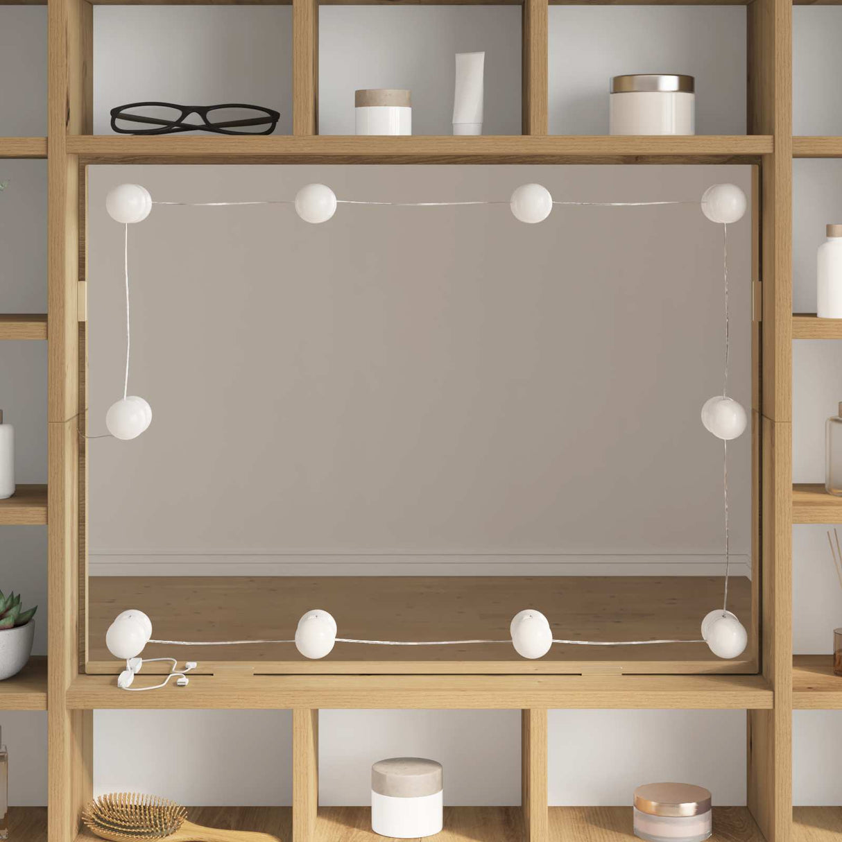 vidaXL Spiegeltjes Lichten Wit 4,5 x 4,5 x 4,7 cm Kunststof