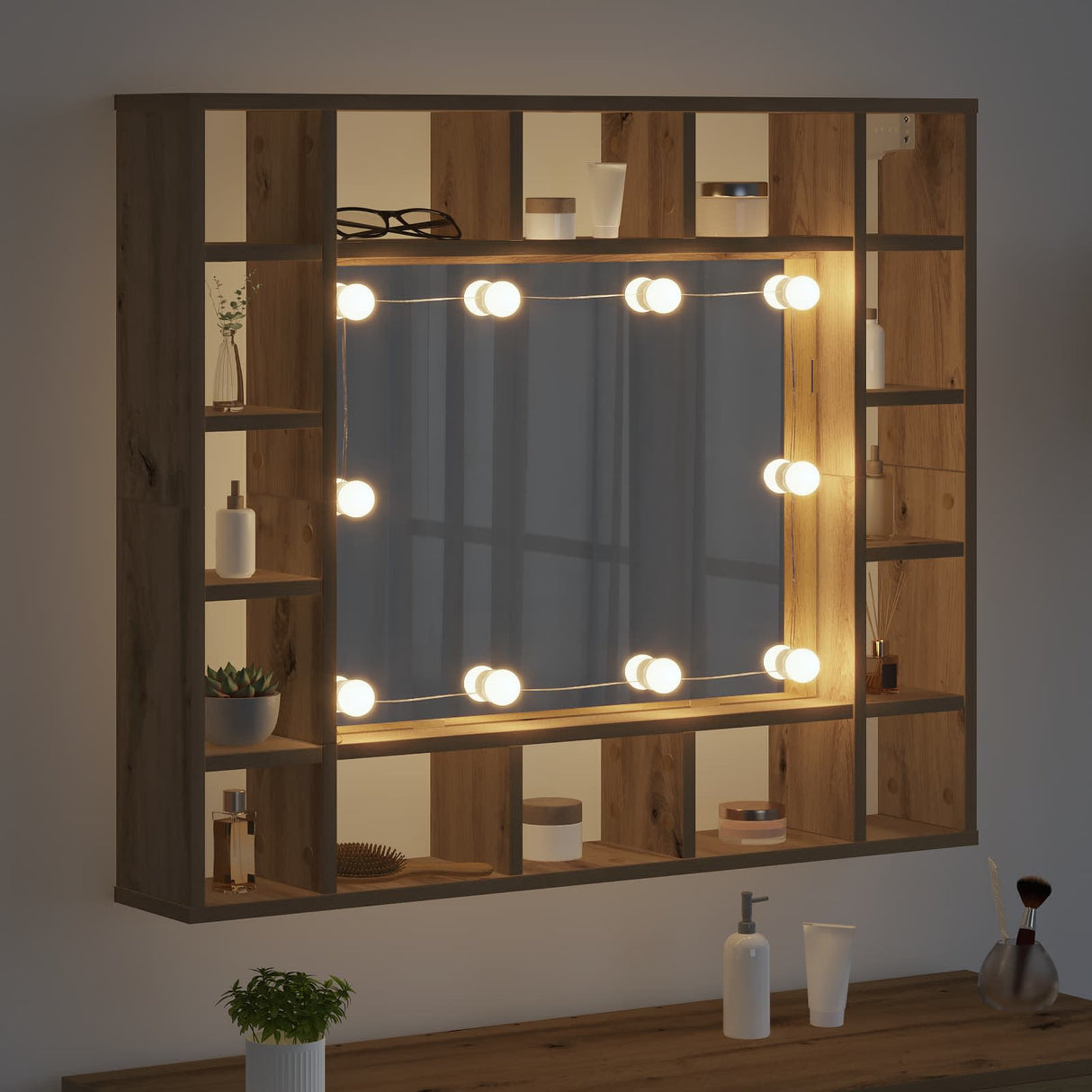vidaXL Spiegeltjes Lichten Wit 4,5 x 4,5 x 4,7 cm Kunststof
