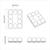 vidaXL Spiegeltjes Lichten Wit 4,5 x 4,5 x 4,7 cm Kunststof