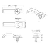 vidaXL LED stripclips 2 pcs Doorzichtig 23,8 x 7,3 x 4,3 mm