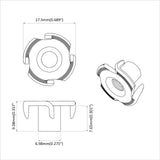 vidaXL Geprongde T-moer 2 pcs Zilver M6 mm Staal