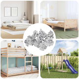 vidaXL Geprongde T-moer 2 pcs Zilver M6 mm Staal