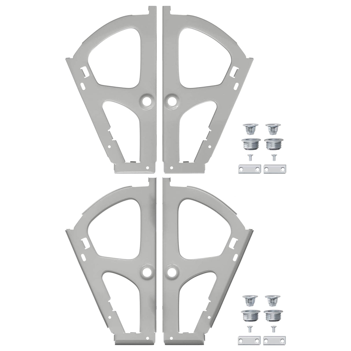vidaXL Flip lade scharnier 2 pcs Zilver 235 x 155 x 30 mm IJzer