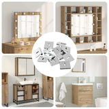 vidaXL Spiegel Steun 2 pcs Nikkel 35 x 30 x 8,3 mm Staal