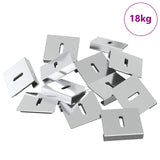 vidaXL Spiegel Steun 2 pcs Nikkel 35 x 30 x 8,3 mm Staal