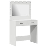 vidaXL Kaptafel met spiegellichten Wit 78,5 x 41 x 135 cm Bewerkt hout