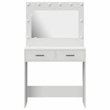 vidaXL Kaptafel met spiegellichten Wit 78,5 x 41 x 135 cm Bewerkt hout
