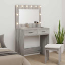 vidaXL Kaptafel met spiegellichten Wit 78,5 x 41 x 135 cm Bewerkt hout