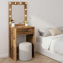 vidaXL Kaptafel met spiegellichten Wit 78,5 x 41 x 135 cm Bewerkt hout