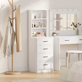 vidaXL Highboard met lade Wit 40 x 41 x 135 cm Bewerkt hout