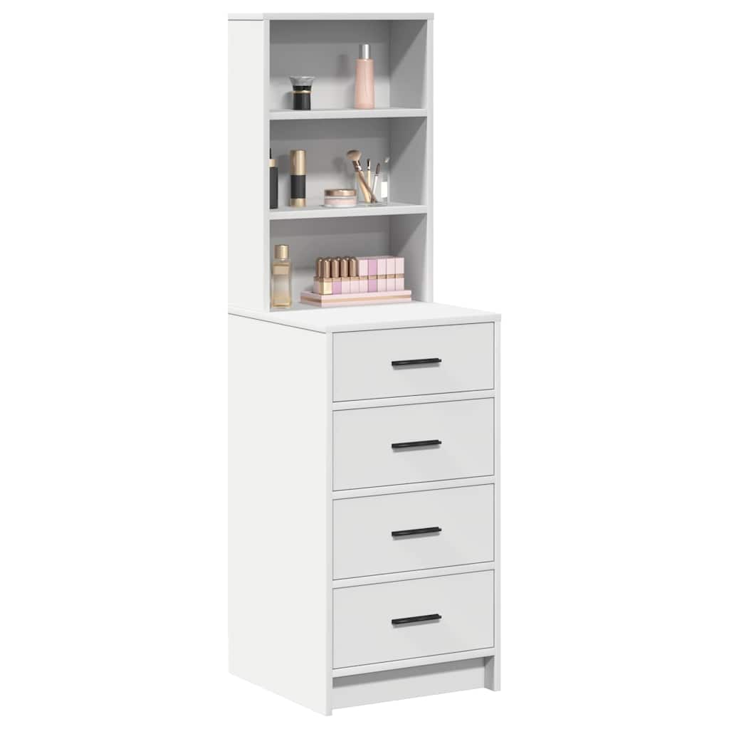 vidaXL Highboard met lade Wit 40 x 41 x 135 cm Bewerkt hout