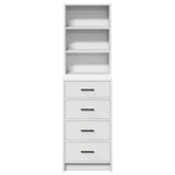 vidaXL Highboard met lade Wit 40 x 41 x 135 cm Bewerkt hout