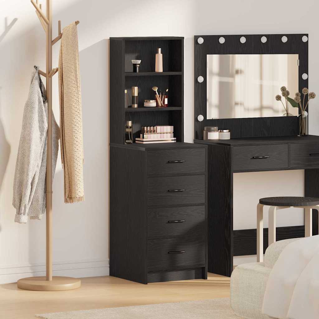 vidaXL Highboard met lade Wit 40 x 41 x 135 cm Bewerkt hout