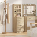 vidaXL Highboard met lade Wit 40 x 41 x 135 cm Bewerkt hout