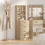 vidaXL Highboard met lade Wit 40 x 41 x 135 cm Bewerkt hout